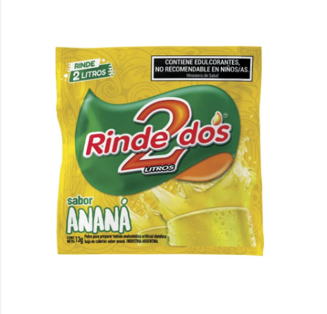 JUGO EN POLVO RINDE 2 ANANA 18GR
