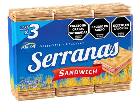 GALLETAS SERRANAS SANWICH X3