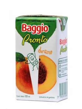 JUGO BAGGIO DURAZNO 125CC