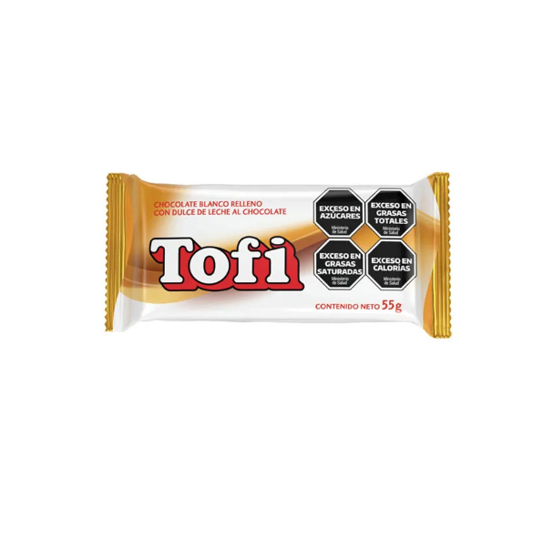 CHOCOLATE BLANCO TOFI CON DULCE DE LECHE 55 GR