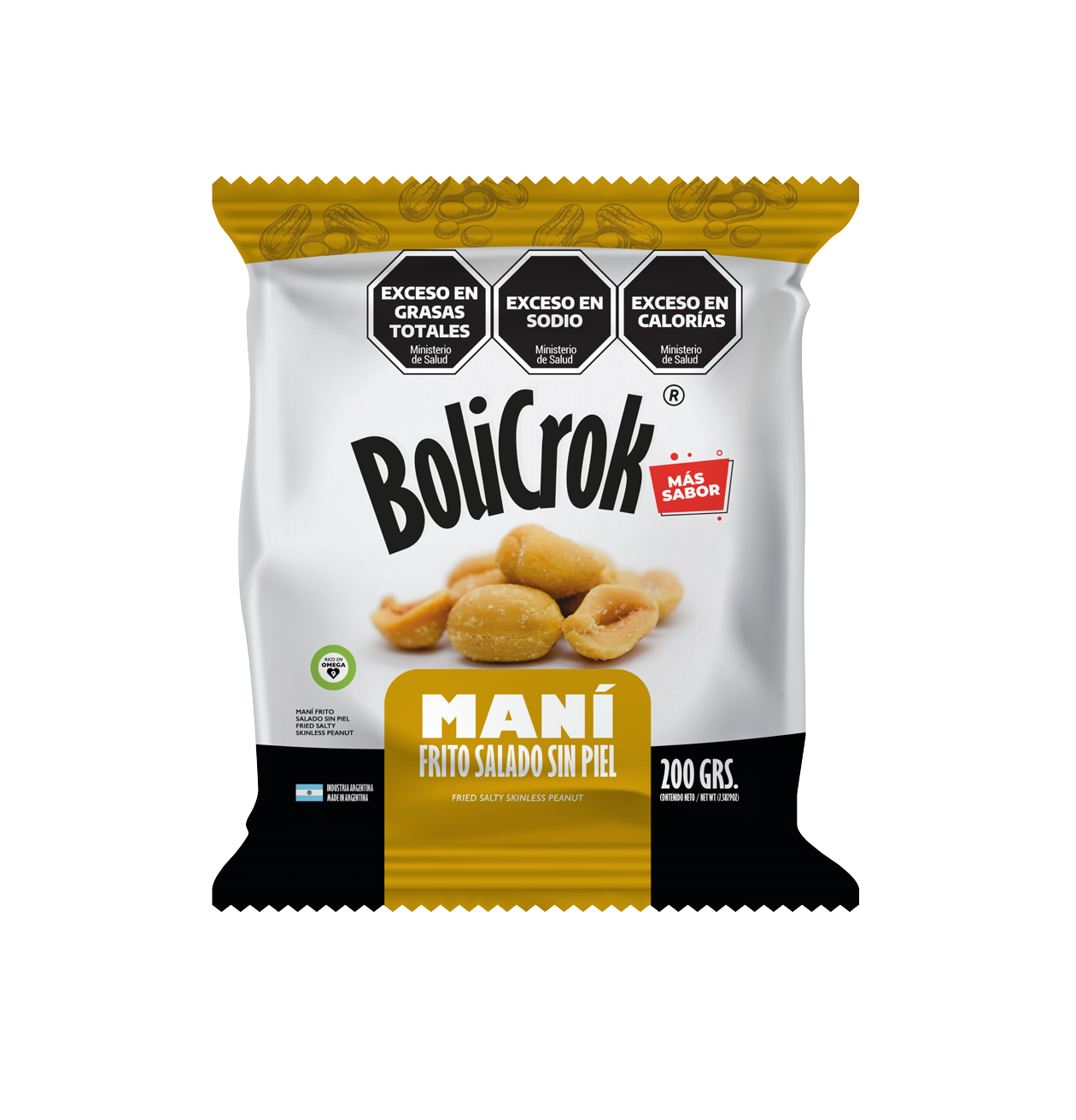 MANI FRITO SALADO SIN PIEL BOLICROCK