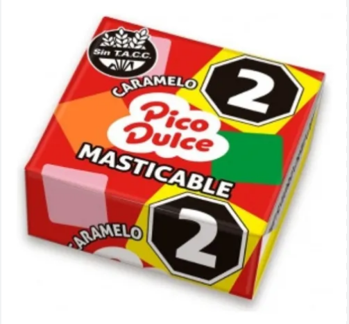 CARAMELO MASTICABLE CUADRADO PICO DULCE