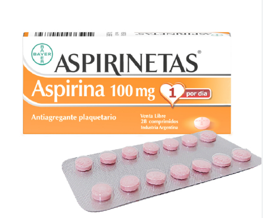 ASPIRINETAS 100MG X PASTILLA