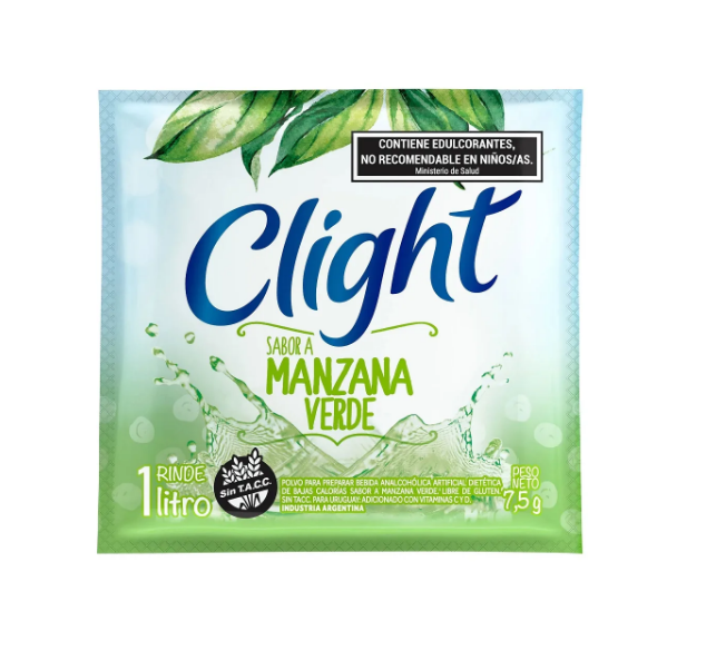 JUGO EN POLVO CLIGHT MANZANA VERDE 8GR