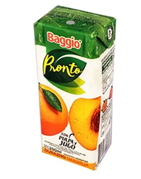 JUGO BAGGIO DURAZNO NARANJA 200CC
