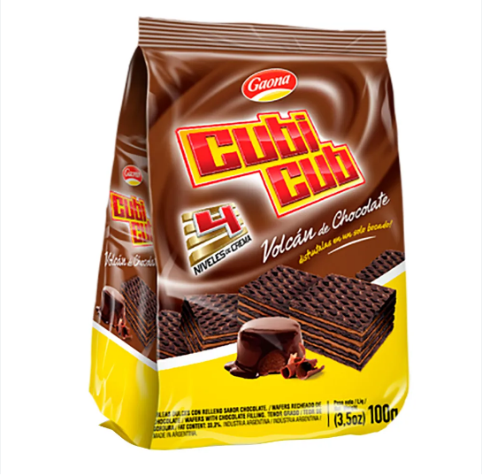 BALLETAS GAONA CUBIC VOLCAN DE CHOCOLATE100GR