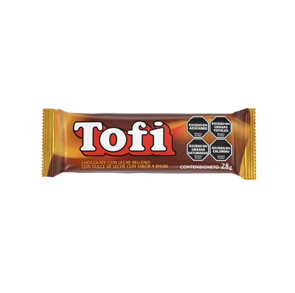 CHOCOLATE TOFI DULCE DE LECHE -NEGRO 28 GR