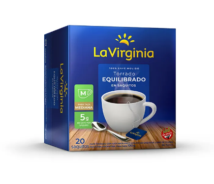CAFE LA VIRGINIA SAQUITOS 20 UNIDADES