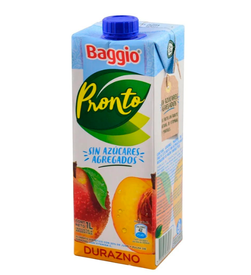 JUGO BAGGIO DURAZNO SIN AZUCAR 1L