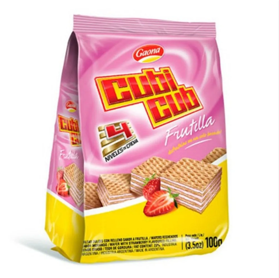 BALLETAS GAONA CUBIC FRUTILLA 100GR