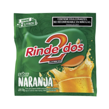 JUGO EN POLVO RINDE DOS NARANJA 18GR