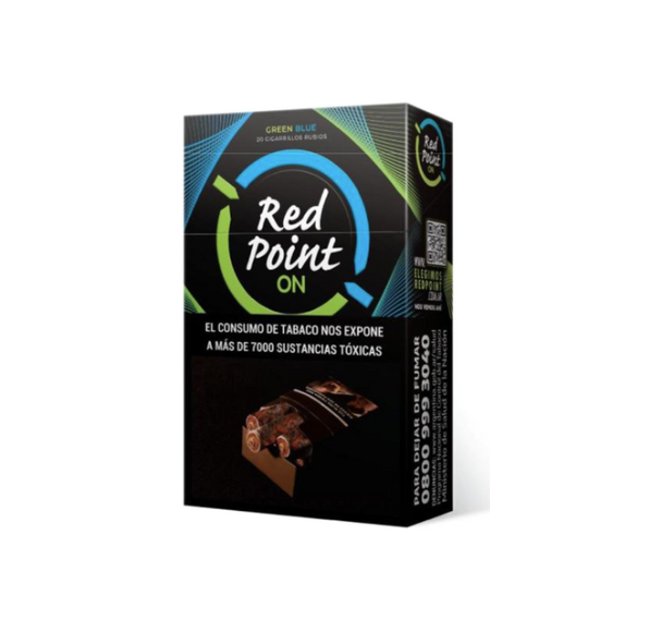 CIGARRILLOS RED POINT ON GREEN BLUE BOX 20U