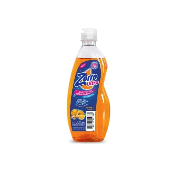DETERGENTE ZORRO ULTRA CON GLIC NARANJA & JENGIBRE