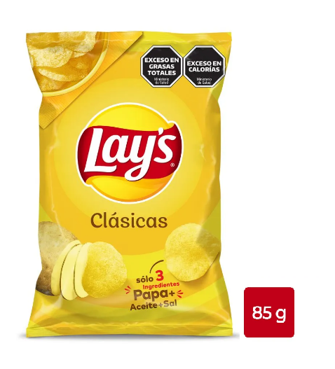 PAPAS FRITAS LAYS CLÁSICAS X 85 GR.