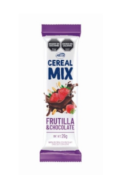 BARRA CEREAL MIX FRUTILLA Y CHOCOLATE 26G